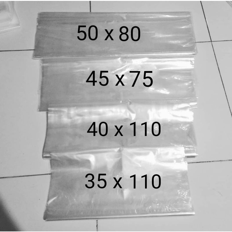 plastik bantal guling vacum tebal 0.3 , 0.5 & 0.7 plastik laundry bening