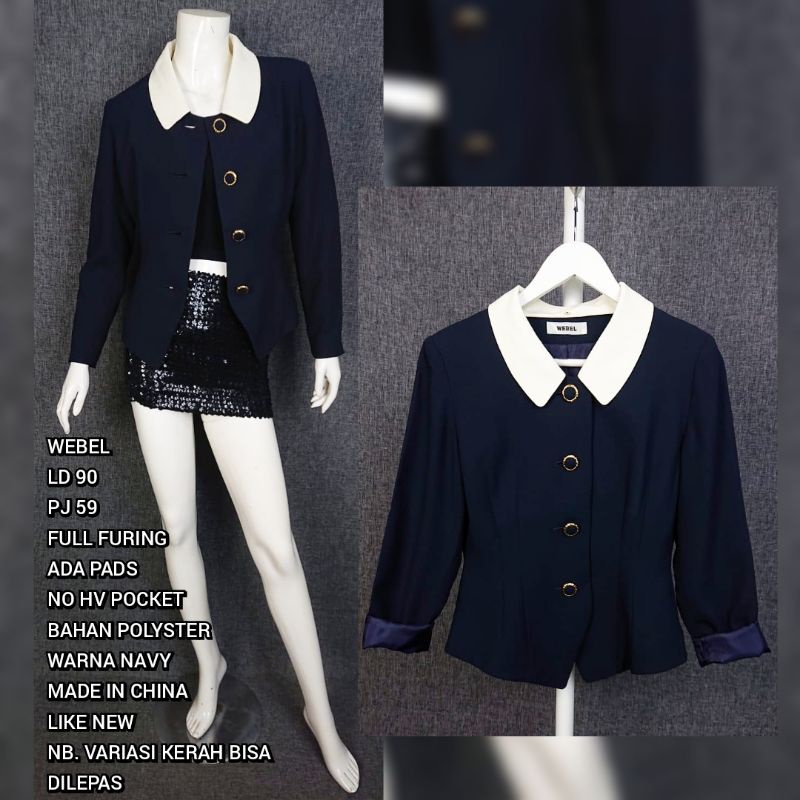 BLAZER NAVY  BLAZER / BLAZER NAVY WANITA / BLAZER WANITA OFFICE
