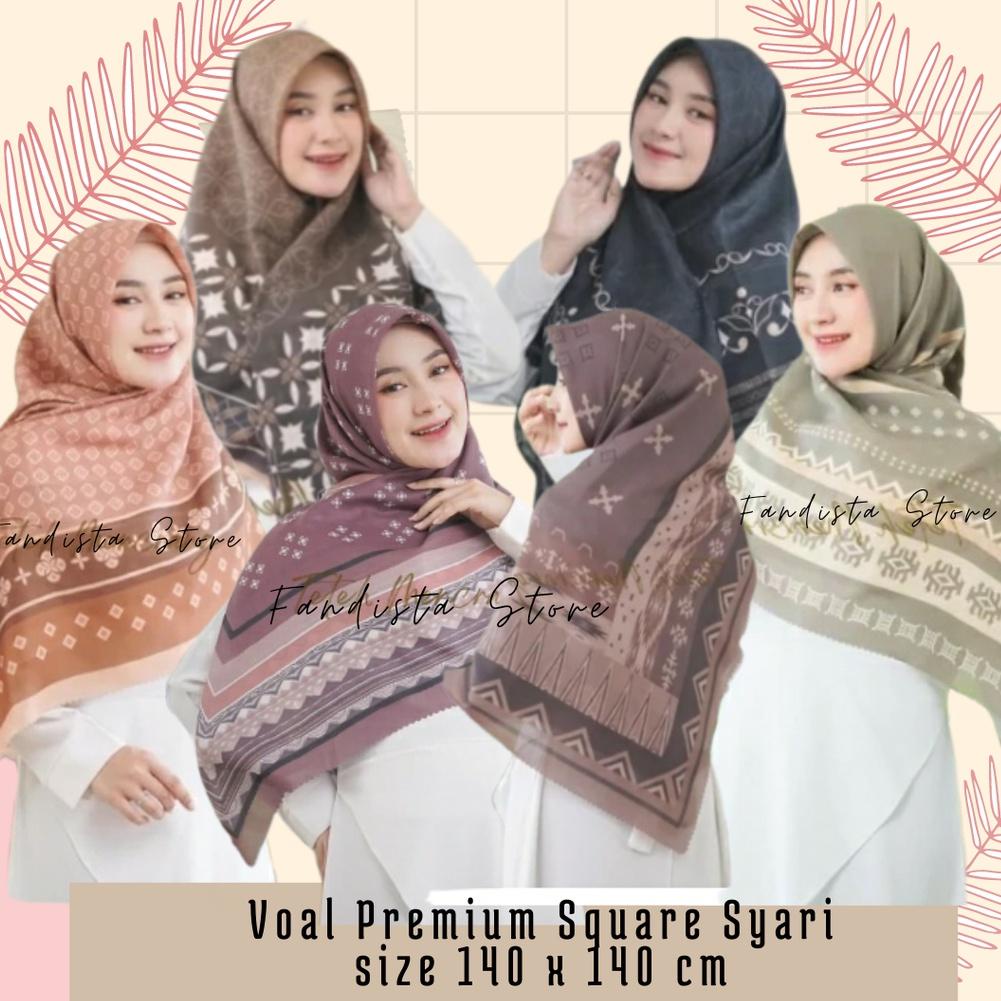 [KODE PRODUK PDQM03560] SEGIEMPAT VOAL SYARI Premium Size 140 x 140 cm MOTIF JILBAB SEGIEMPAT JUMBO Hijab Voal | Kerudung Jumbo | Syar'i Segi Empat