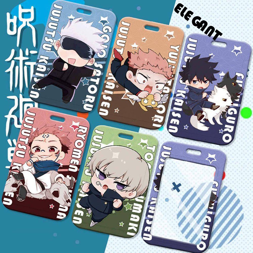 ELEGANT Gifts Jujutsu Kaisen Card Holder Cute Cards Sleeve Protective Cover Demon Slayer Cards Case Multi-Function Key Holder Cartoon Hot Blood Anime ID Bus Cards Cover