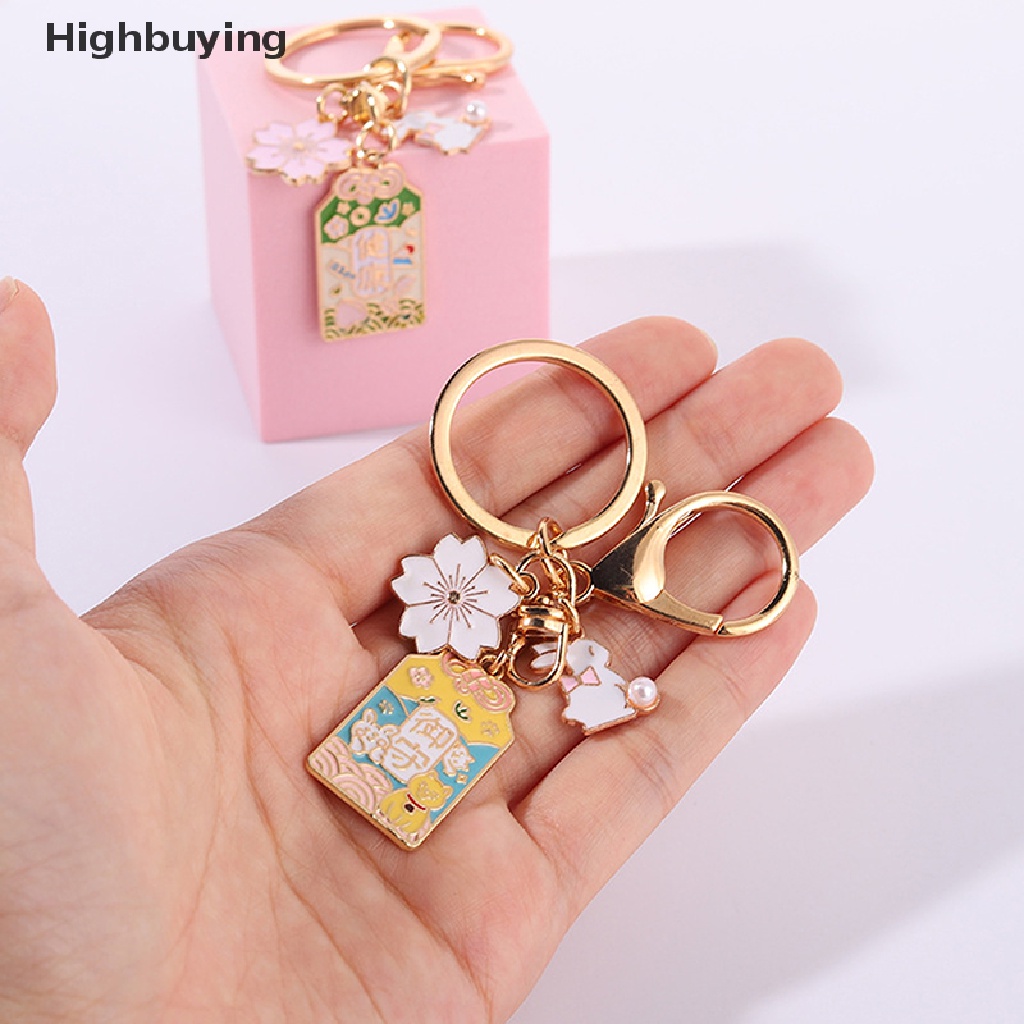 Hbid Dekorasi Kawaii Llaveros Originales Amulet Lucky Cat Japan Gantungan Kunci Mobil Keyrin Glory