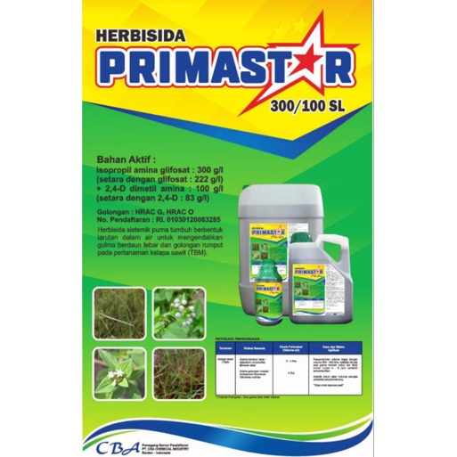 HERBISIDA PRIMASTAR 300/100 SL 1 LITER