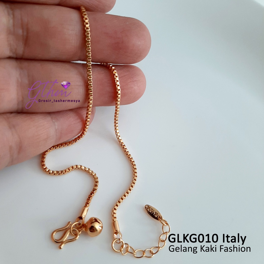 Xuping gelang kaki Lapis Emas 18k milano italy glkg010 yaxiya perhiasan imitasi
