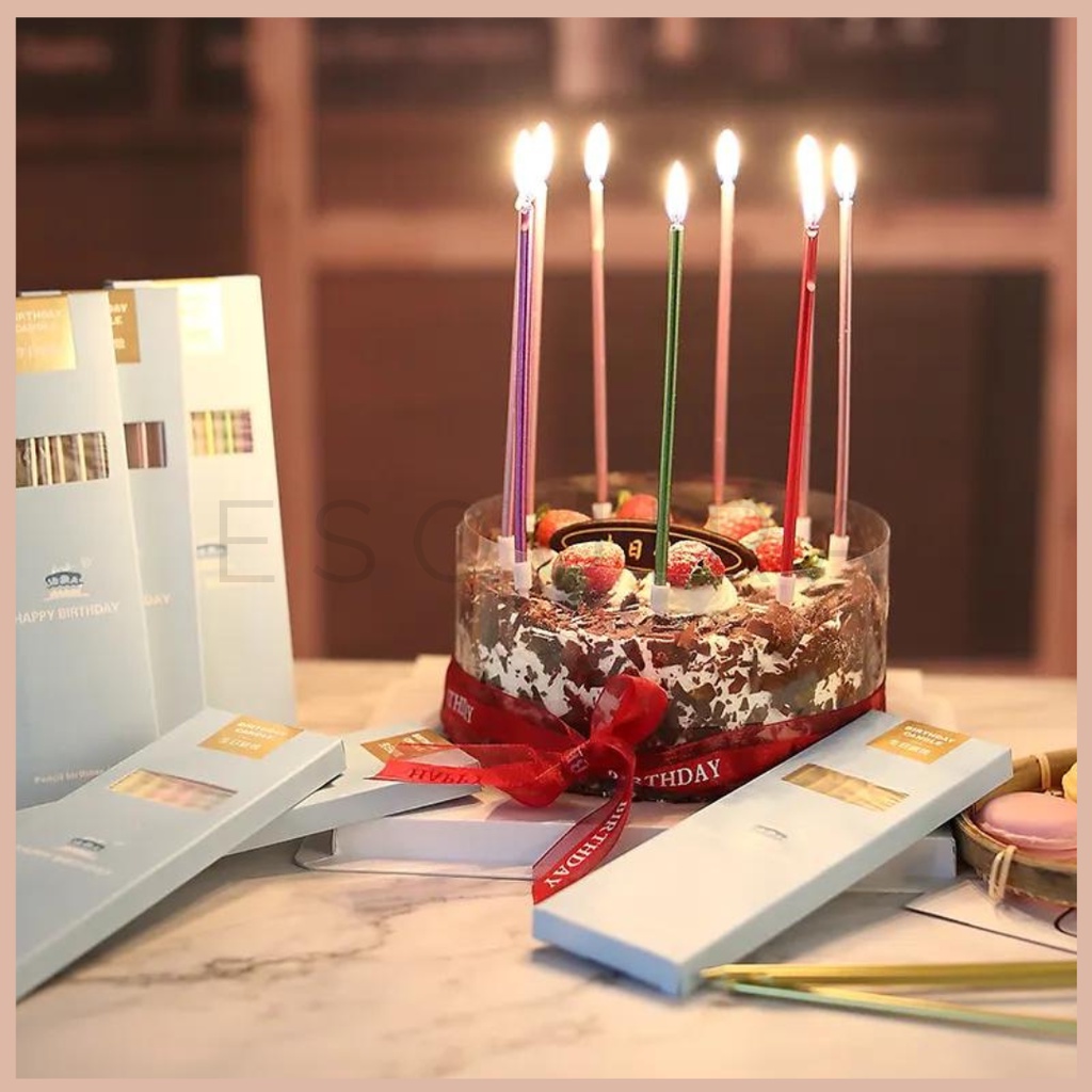 Metalic Pencil Candle / Lilin Ulang Tahun / 6 pcs / A-12