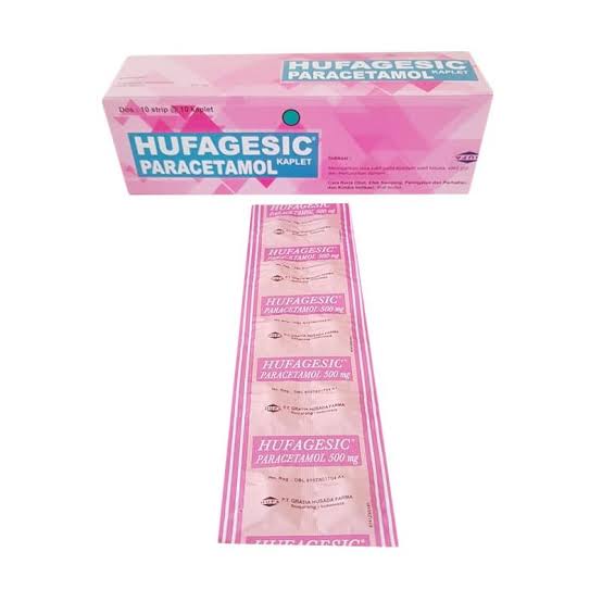 Hufagesic Tablet Paracetamol Pereda Nyeri dan Demam ORIGINAL-BPOM