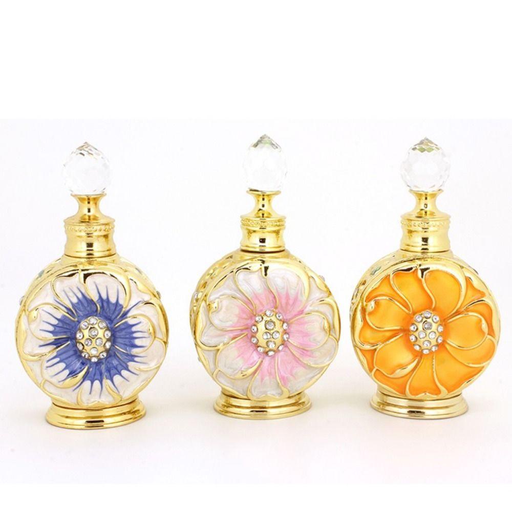 [Elegan] Botol Parfum 12ml Kaca Vintage Lotion bottling Fragrance Bottle Gaya Arabian Kristal Dekorasi Pernikahan Hadiah Wadah Kosong Kosmetik