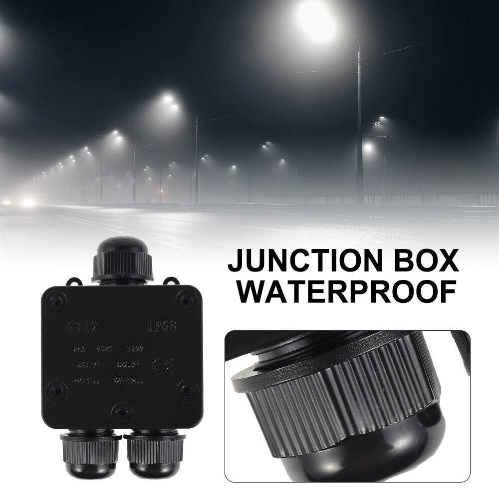 POPULAR Junction Box Kotak Plastik Proyek Elektronik Case Outdoor Waterproof Case 3arah Luar Pakai Konektor Kabel Kawat