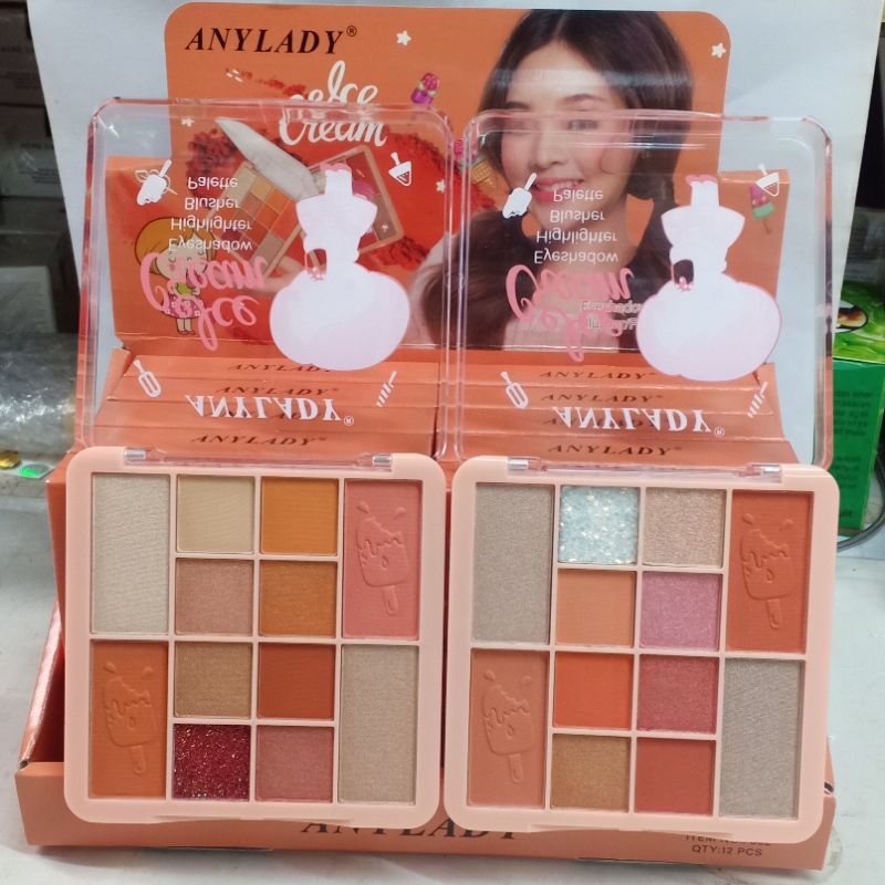 ANYLADY Ice Cream Eyeshadow - Highligter &amp; Blusher Palette 832