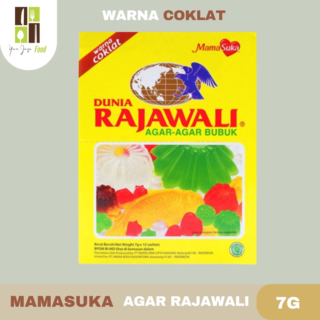 Mamasuka Agar-Agar Bubuk Rajawali [Coklat/Merah/Hijau]