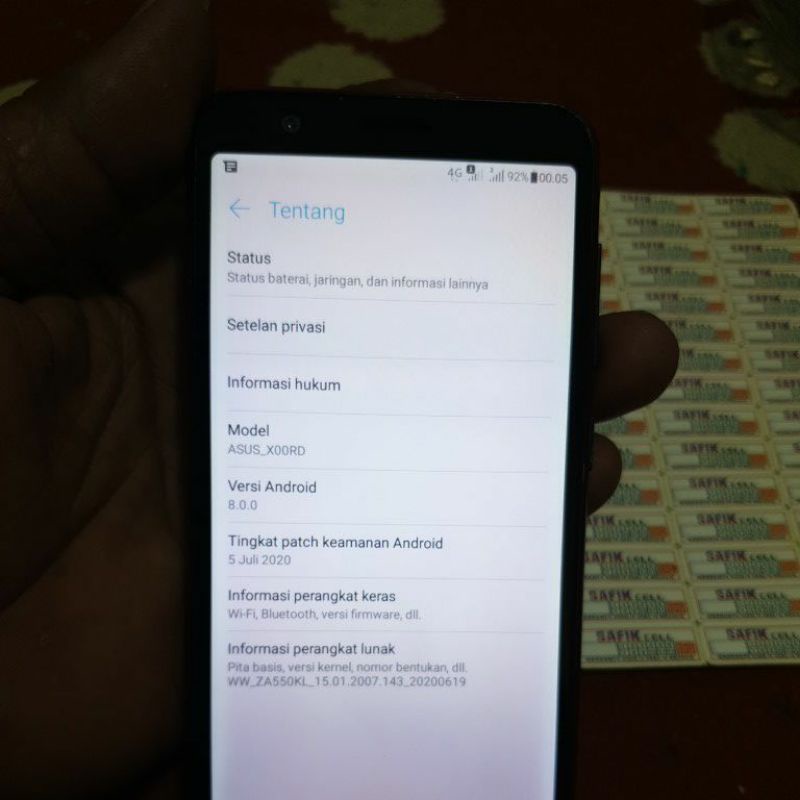 mesin asus zenfone live L1 L2 X00RD Ram 3/32 Normal tested