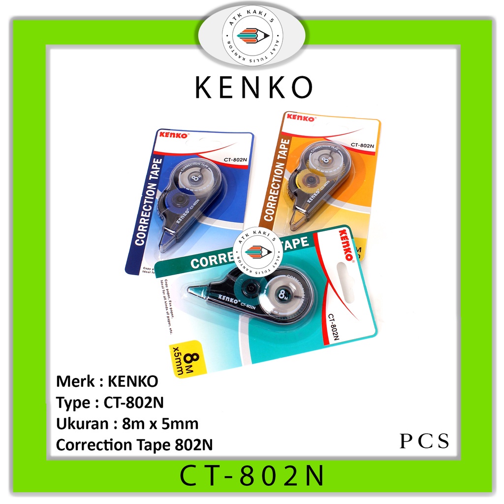 

Kenko - Tipe X Pita Correction Tape CT-802N - Pcs