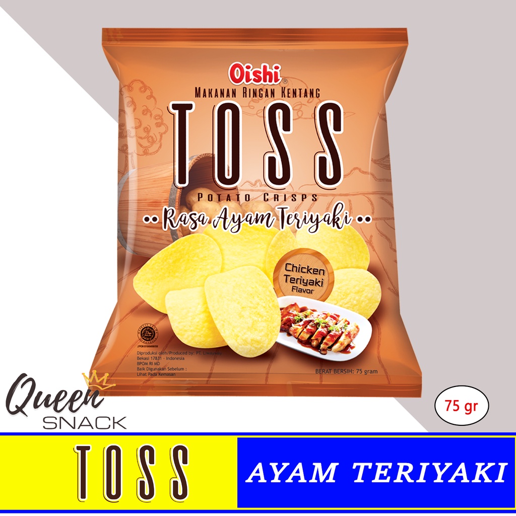 

Toss Potato Crisps Snack Oishi Rasa Ayam Teriyaki Kemasan 75gr