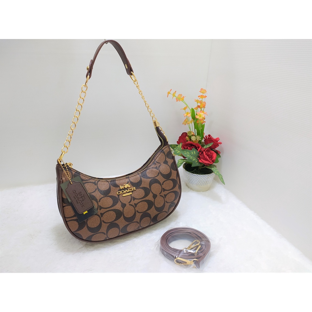 Shoulderbag wanita co*chh teri tas slempang wanita 2 tali bahan kanvas kualitas import