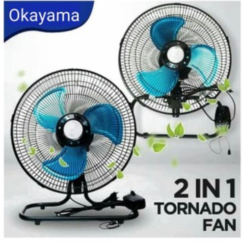 2 IN 1 DESK FAN OKAYAMA + WALL FAN / KIPAS ANGIN OK-1630 (16 INCH)
