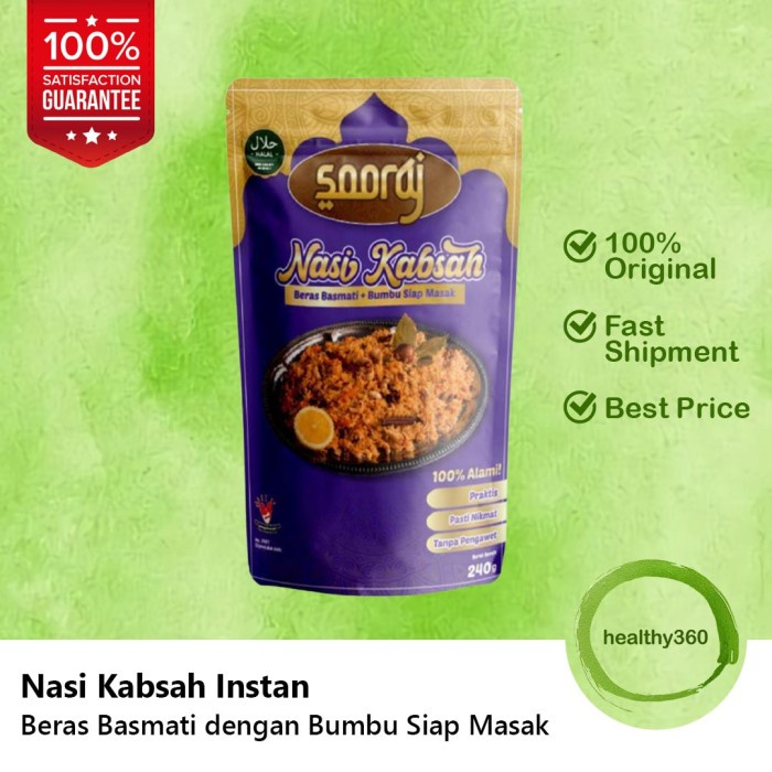 

Terlaris ✨ - Sooraj Nasi Kabsah Instan 240gr Beras Basmati dengan Bumbu Siap Masak 2.1.23