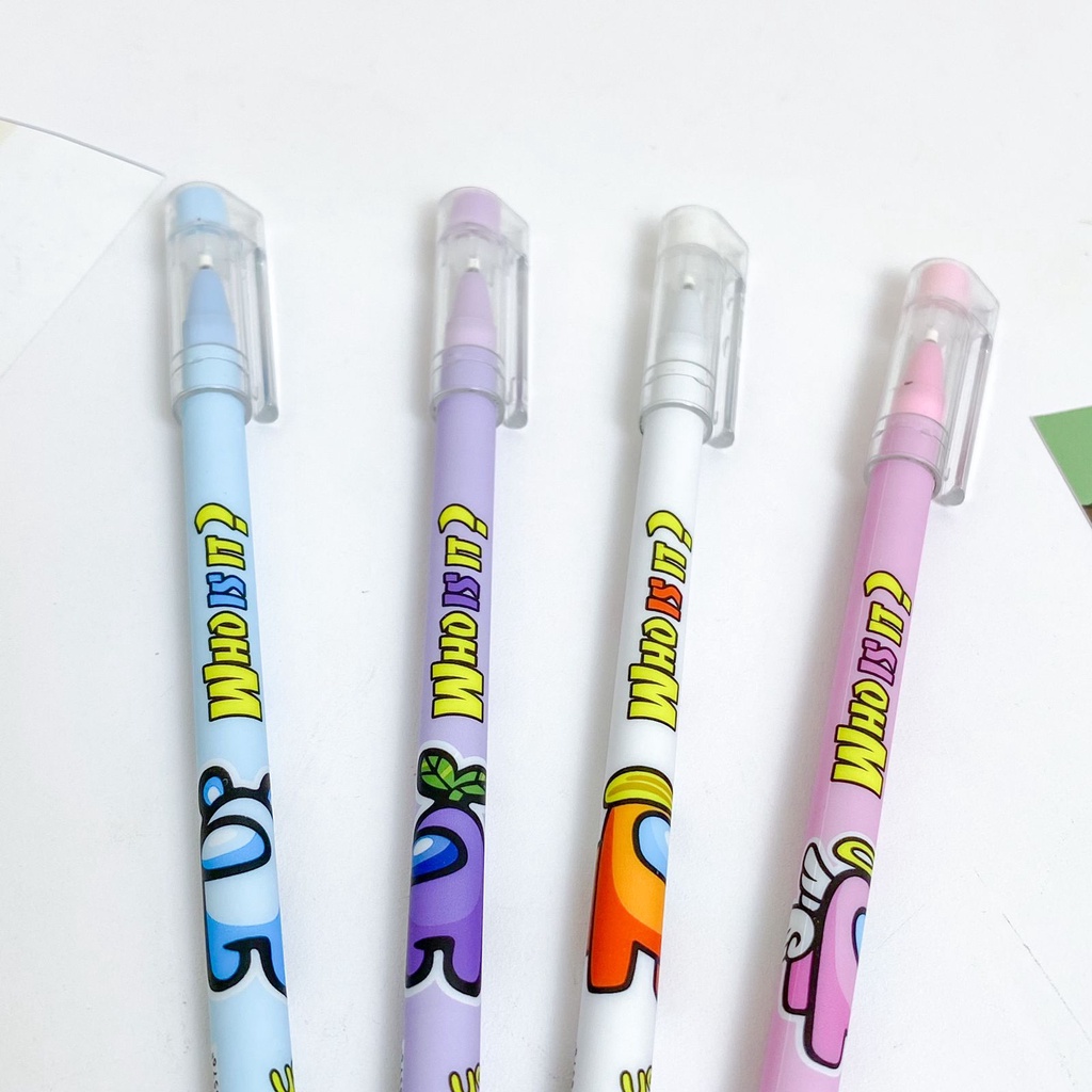 

ERASABLE PEN AMONG US / PEN TINTA HITAM BISA DIHAPUS WARNA SOFT PASTEL