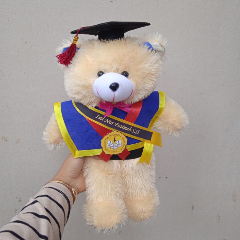 TERMURAH Kado Wisuda/ Hadiah Wisuda/ Gift Ulang Tahun / Kado Boneka Beruang 35 cm Lengkap