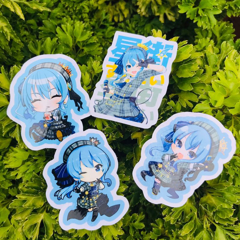 

Stiker Hoshimachi Suisei Hololive Chibi Kawaii Character Sticker