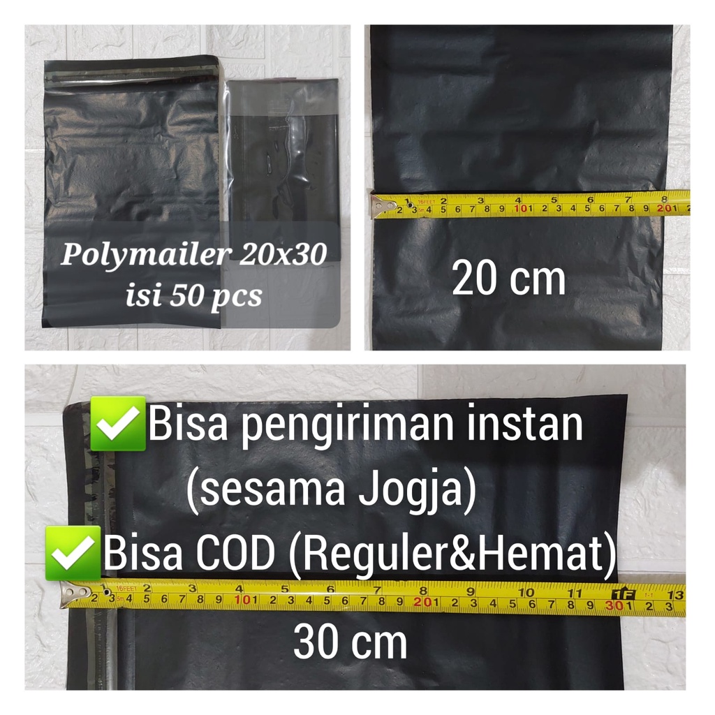 

[50 PCS] PLASTIK POLYMAILER 20X30 DOFF ISI 50 PCS