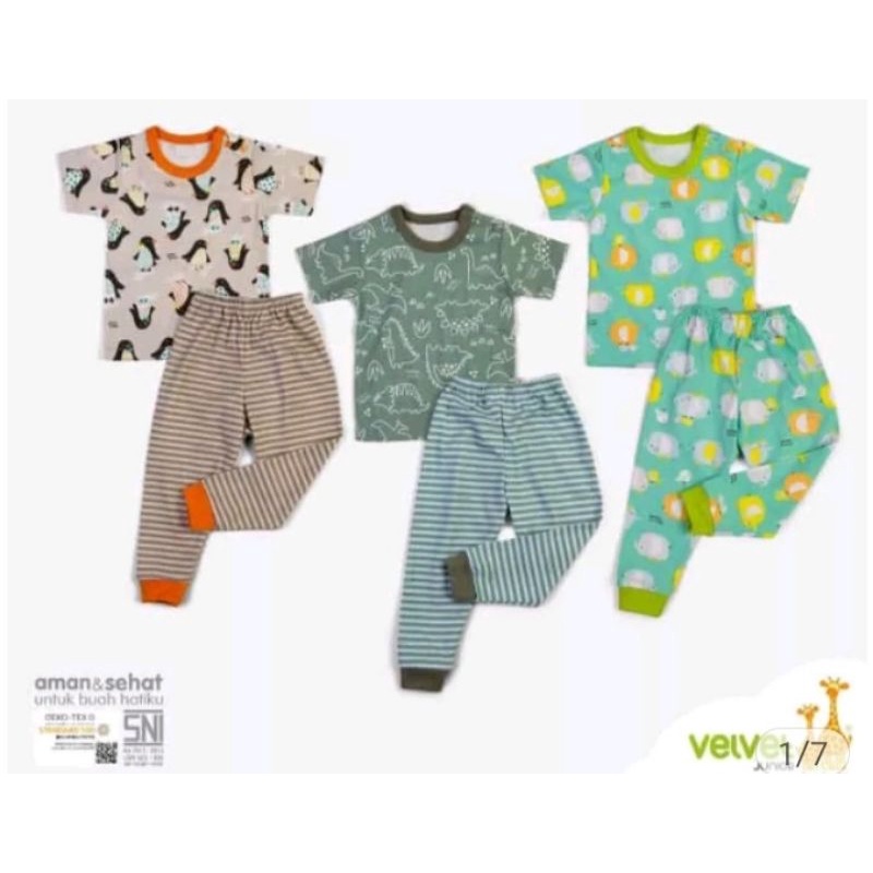 Setelan anak Velvet jonior Motif New