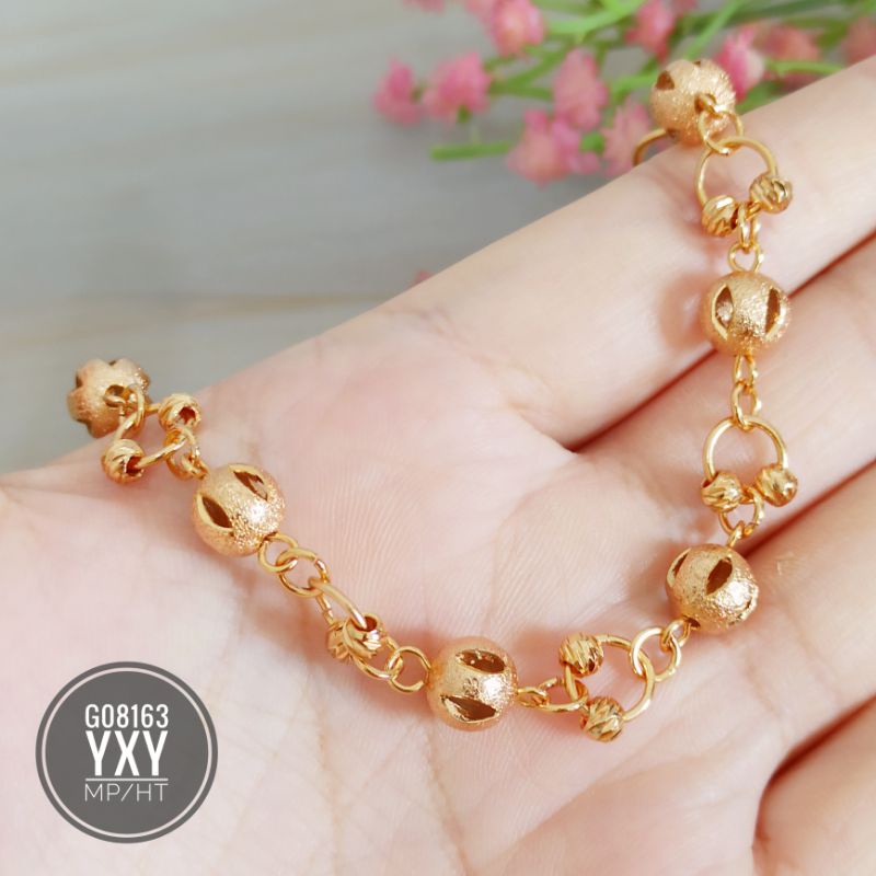 Gelang tangan Yaxiya bola jurai gold G08163