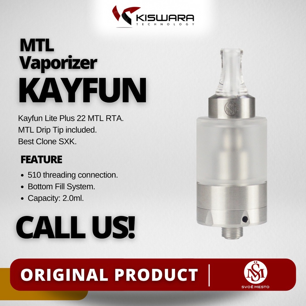 Kayfun Lite Plus 22 MTL RTA Clone SXK SILVER