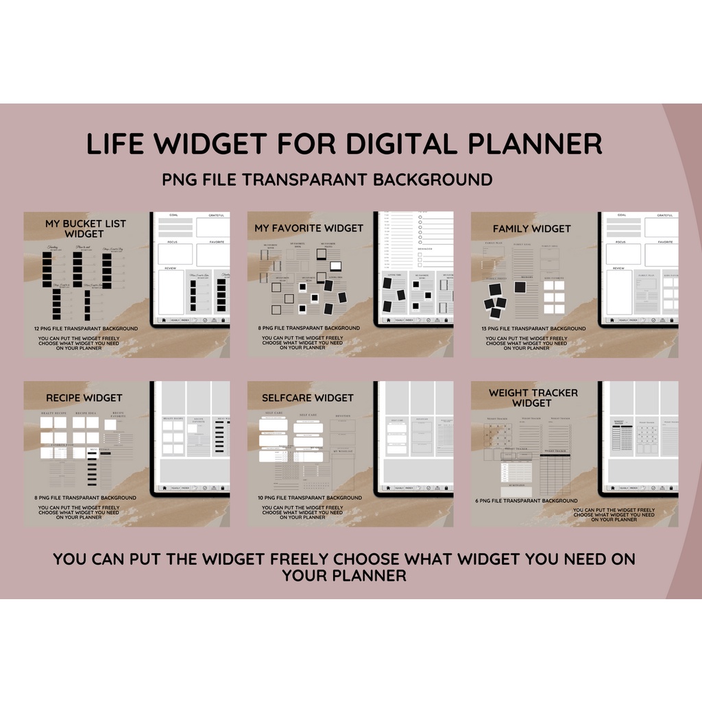 

Widget, Life Widget, Planner Widget, Digital Planner Widgets, Reading planner, Widgets for the customizable Digital Life Planner