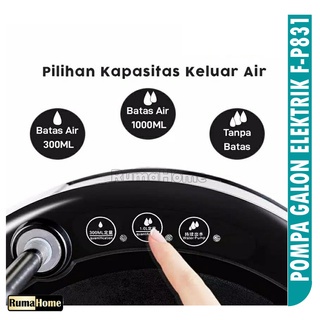 Pompa Galon baki Elektrik F-P831 Rechargeable Water Dispenser Electric Pump Automatic.