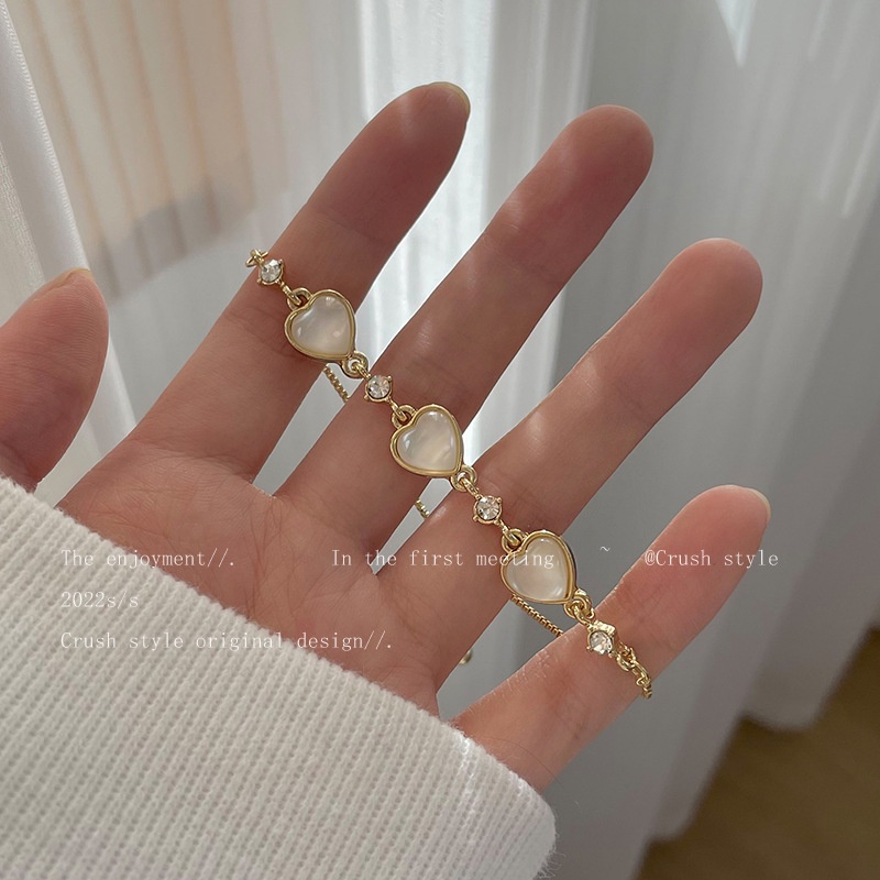 IFYOU Gelang Pasangan Mutiara Bintang Kupu-Kupu Elegan Untuk Wanita Vintage Silver Bracelets Perhiasan Aksesoris