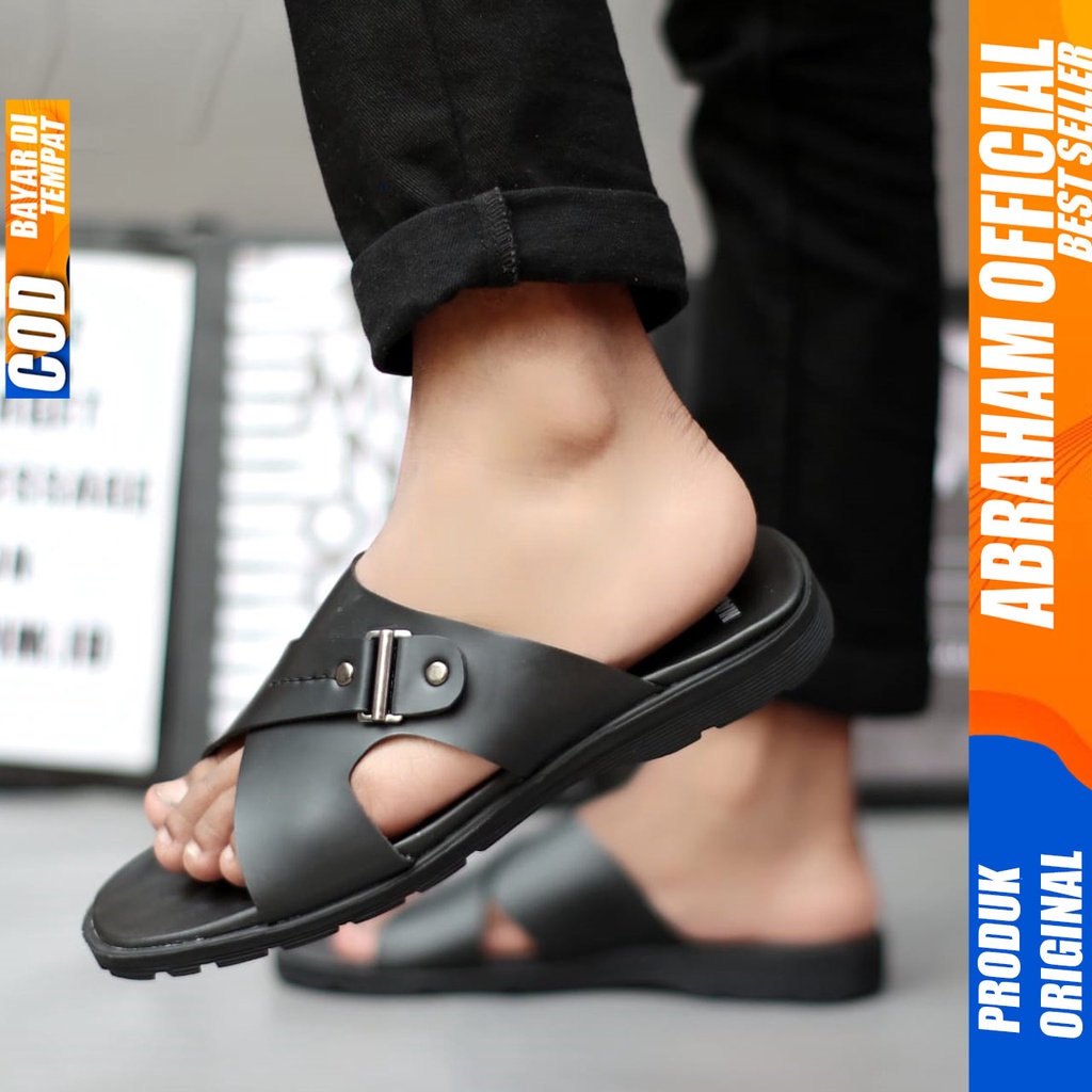 Sandal Slide Pria Sendal Selop Pria Abraham HAWKEY