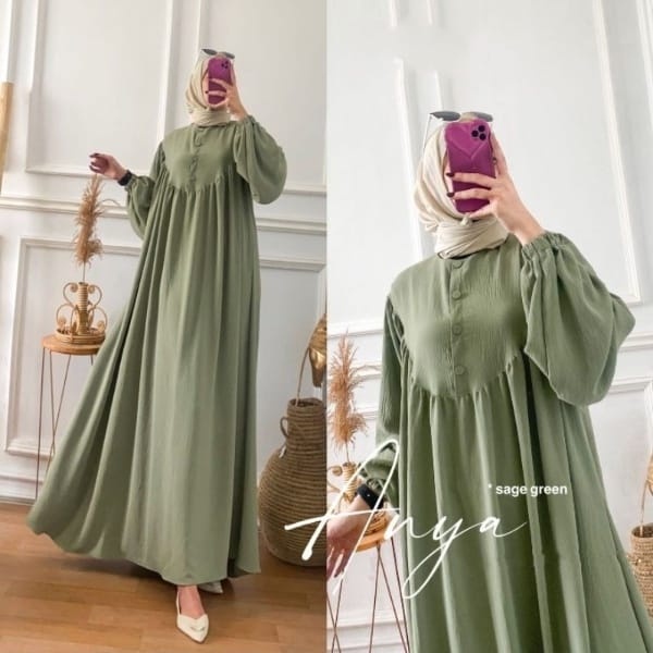 Gamis Anya Dress Maxy Crincle Airflow