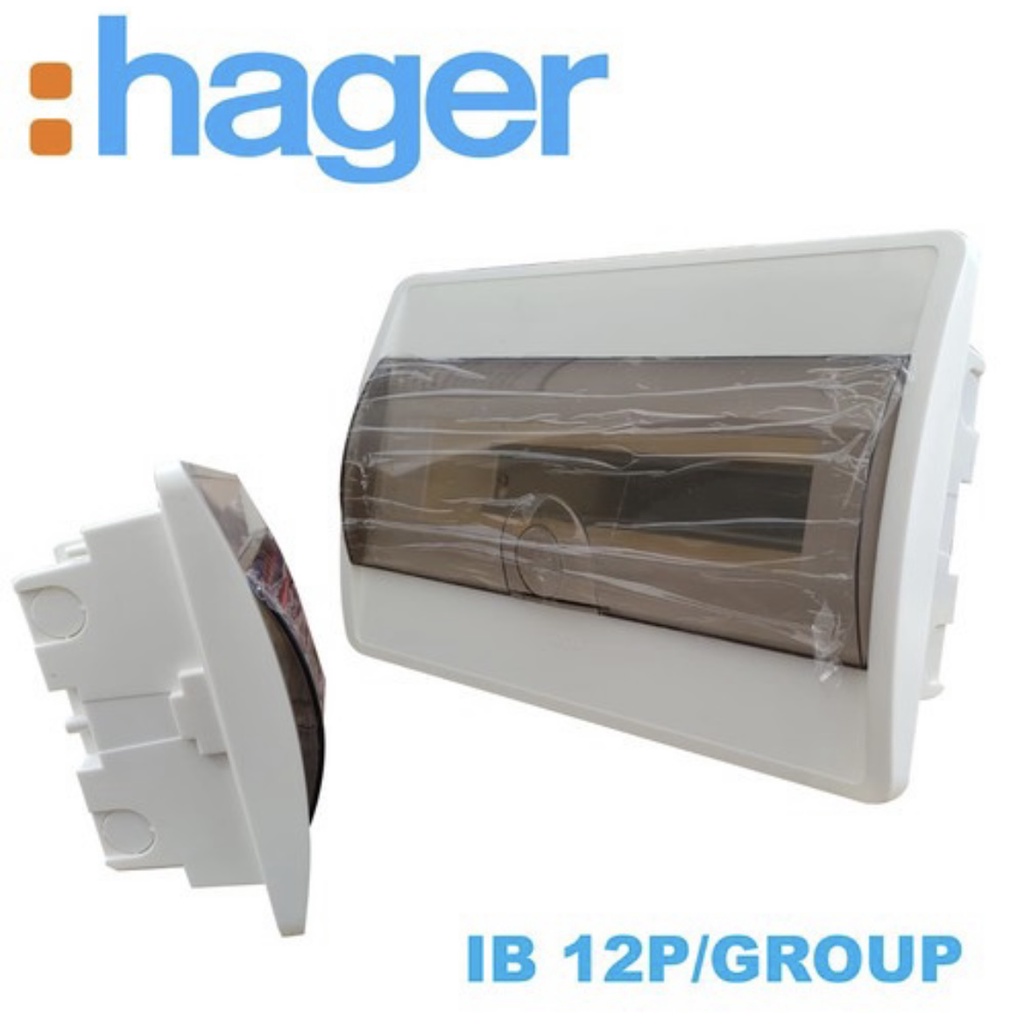 HAGER BOX MCB 12 GROUP VF112TVA INBOW TANAM TRANSPARANT