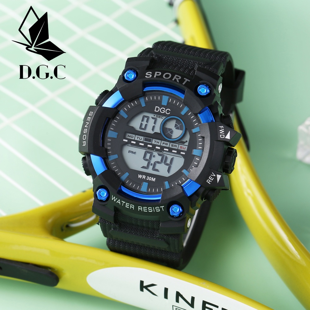 ✨DGC✨Jam Tangan Pria Digital Rubber Luminous Display Watchkite /  Electronic Watch Import M176