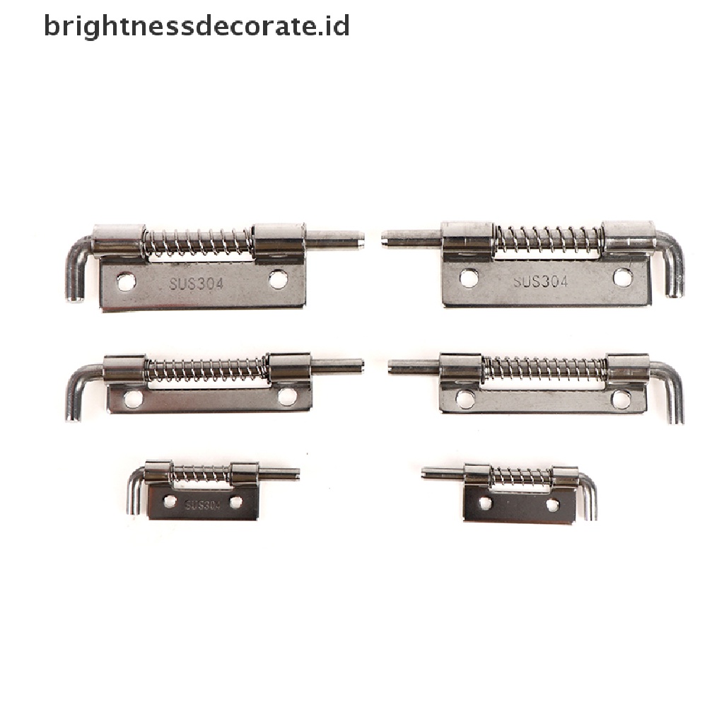 [Birth] 1pc 304stainless Steel Loaded Hinge Security Spring Bolt Barrel Latch Hardware [ID]