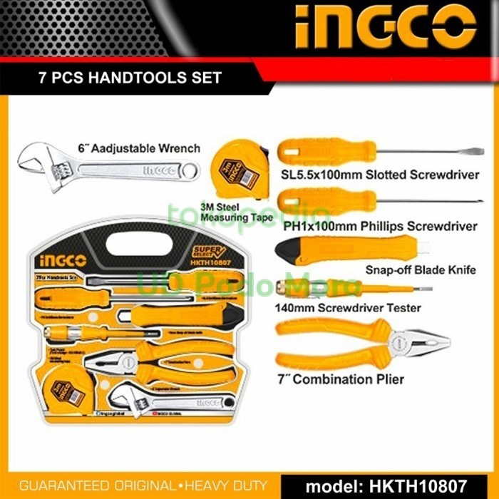 Ingco Hand Tool Set 7 Pcs HKTH10807 Alat Perkakas Kerja Set