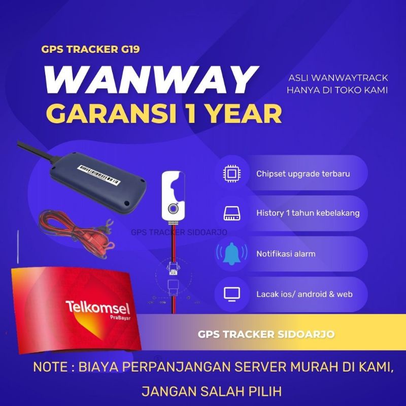 GPS TRACKER G19 WANWAYTRACK GARANSI 1 TAHUN free kartu