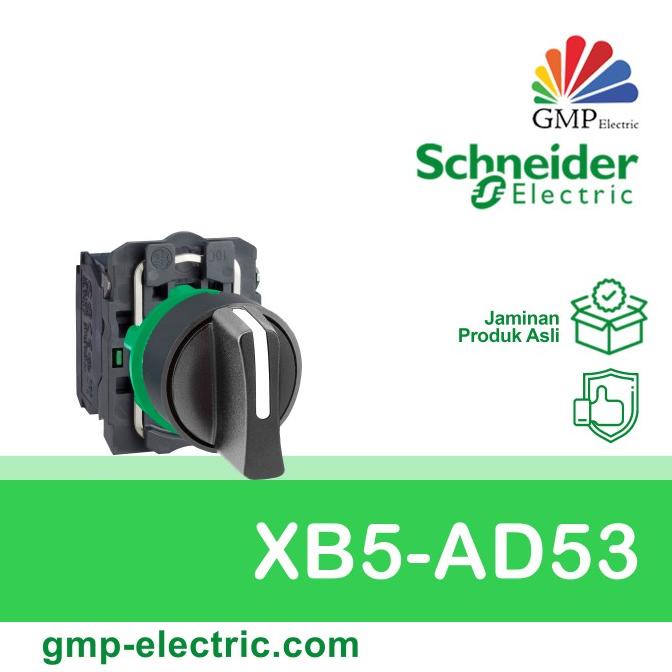 XB5-AD53 Selector Switch Plastic 3Posisi Spring Return 2NO