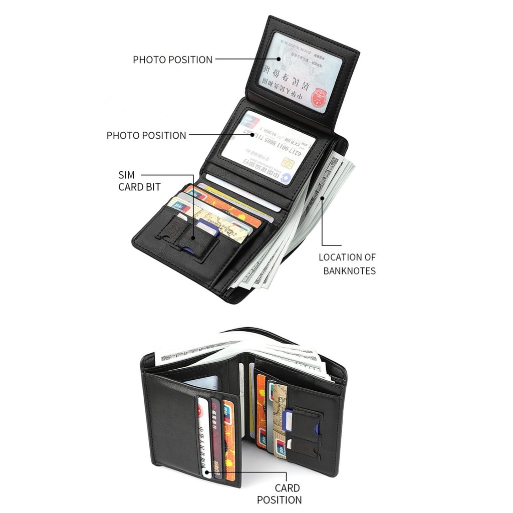 DOMPET LIPAT KULIT HITAM ENZO PRIA WA634B5 IMPORT  PENDEK SLOT KARTU UANG  DISTRO LAKI REMAJA KEKINIAN SIMPLE PREMIUM BRANDED BATAM COWOK KEREN KECIL DISTRO LAKI REMAJA KEKINIAN SIMPLE PREMIUM BRANDED BATAM