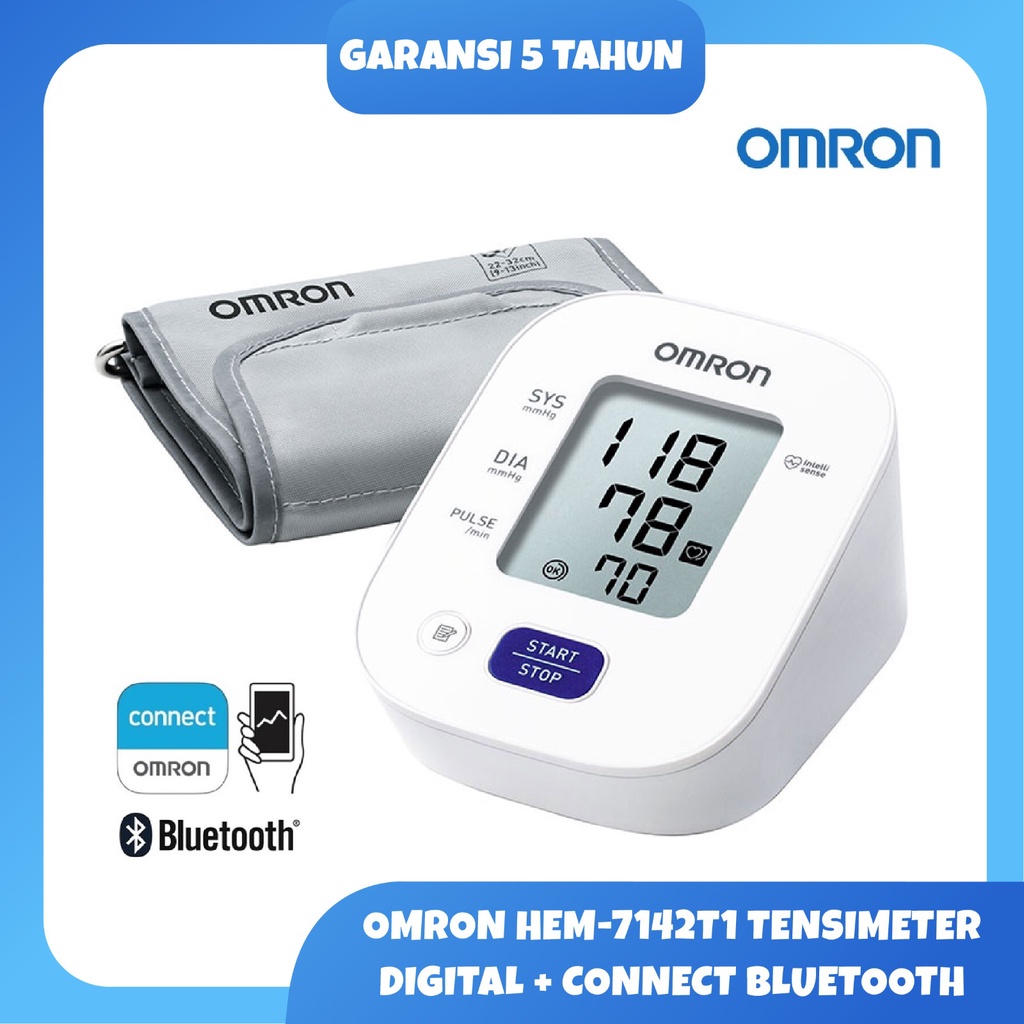 OMRON Automatic Blood Pressure Monitor HEM-7142T1 Tensimeter Tekanan Darah