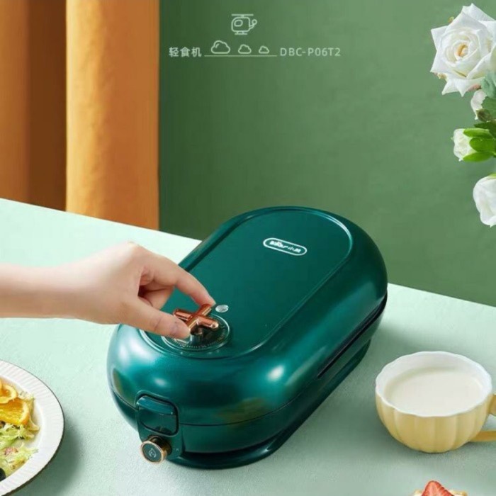 Tst Bear Electric Sandwich & Waffle Maker Retro Green