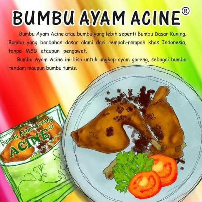 

Terlaris ✨ - Bumbu Ayam Kuning Instan ACINE TANPA MSG / bumbu masak / no pengawet 2.1.23