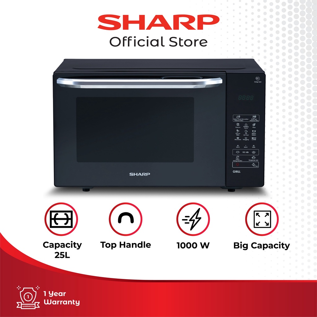 Sharp R-735MT(S) Microwave SHARP INDONESIA OFFICIAL STORE