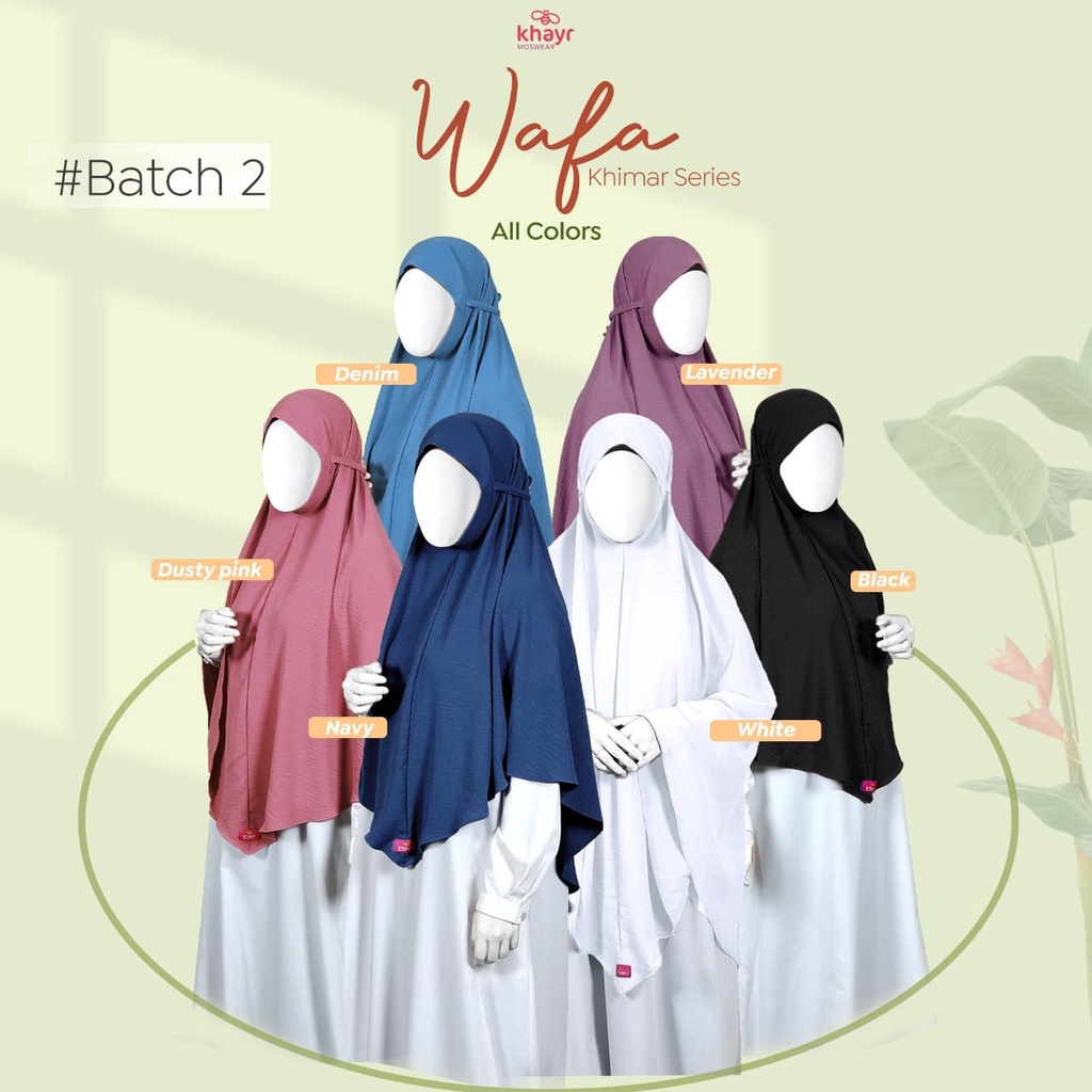 KHAYR MOSWEAR KHIMAR WAFA PENUTUP DAGU ANTI KUSUT | KHIMAR INSTAN SYARI