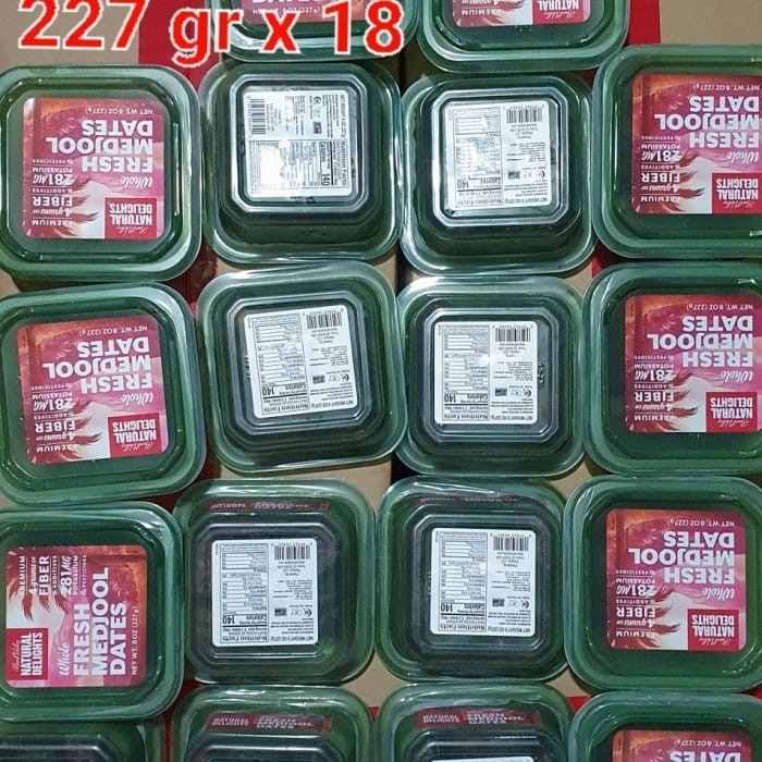 

kurma medjool kemasan 227gram isi 18 pack