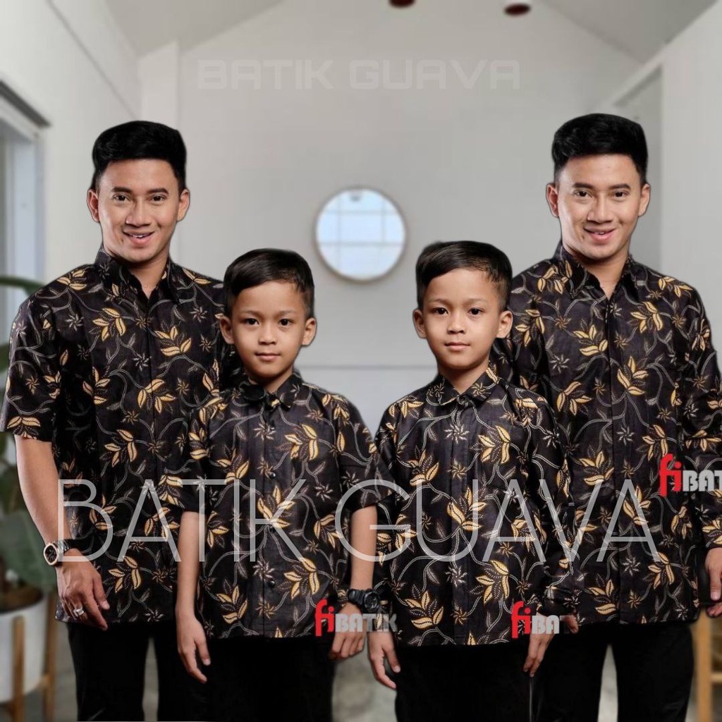 0TERBARU Couple sweet || couple batik ayah dan anak cowok BATIK HITAM