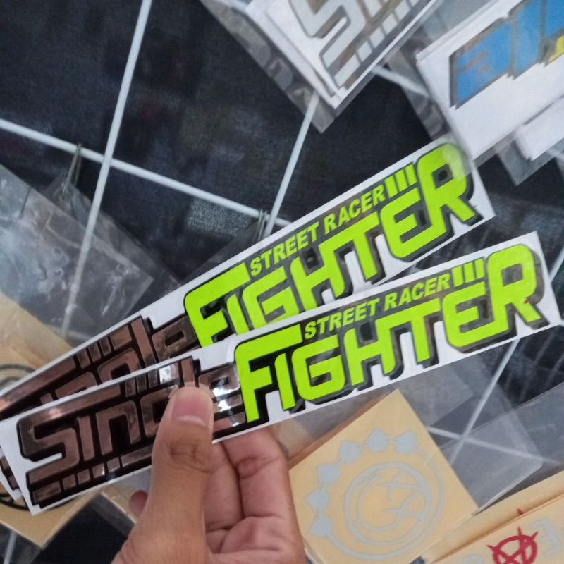 Stiker Cutting Single Fighter