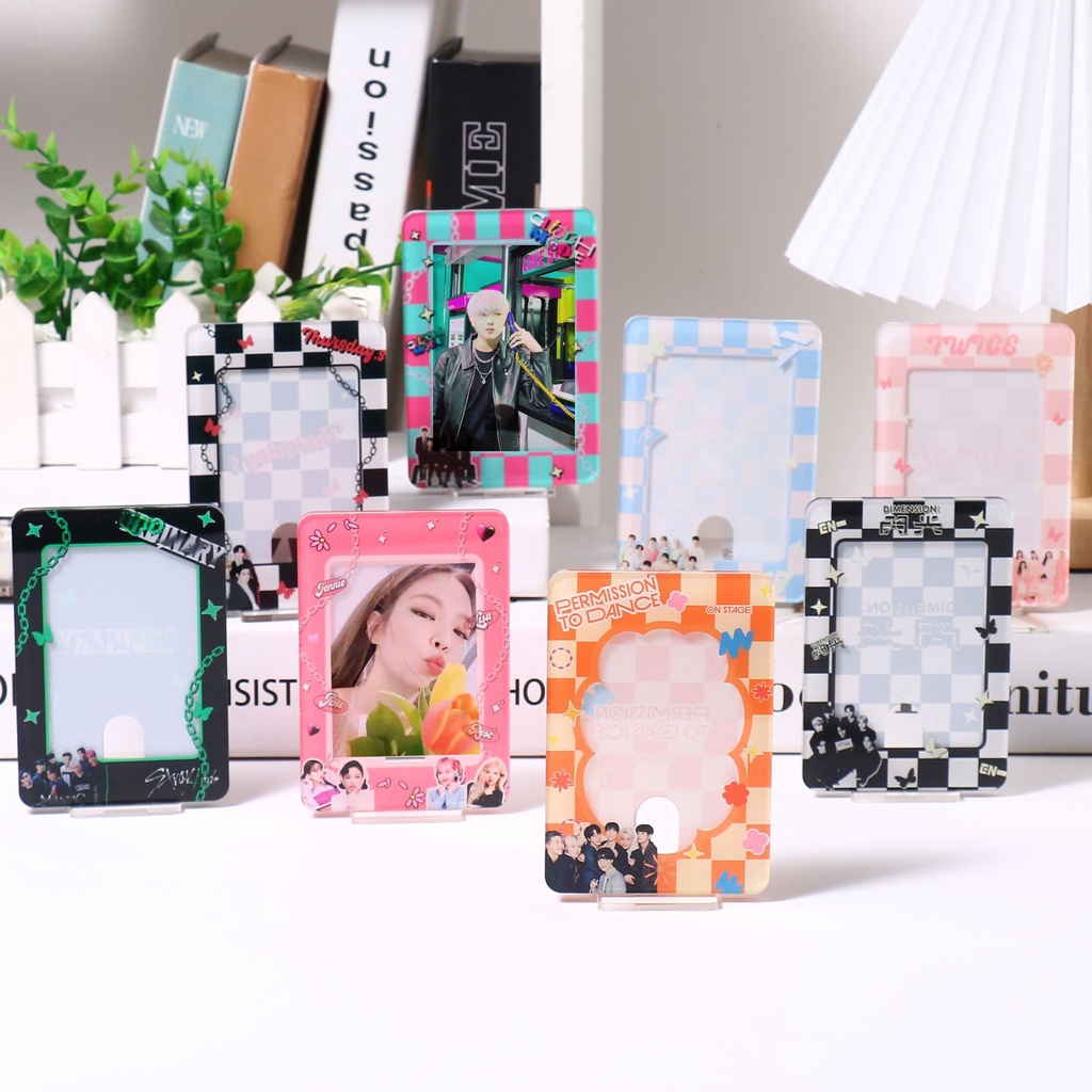 Kpop black pink Aespa En Twice Sk Card Brick Stand Display Stand Card Set Jisoo Jennie Rose Lisa Blink BP