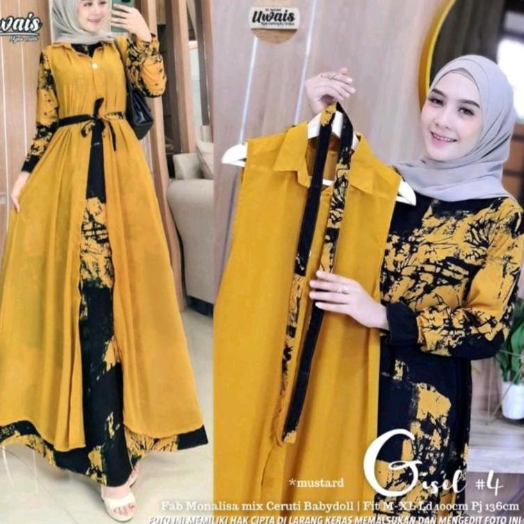 Diskon✔️ K910 GAMIS  SUPER JUMBO PLUS BLAZER CERUTY PISAH// Gamis MONALISA JUMBO XXL LD 120//OUTER C