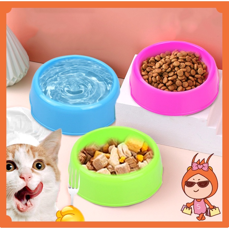 Reseller Welcome - 5512 Wadah Makan Single Bowl Kucing Anjing Anti Slip / Mangkok Makanan & Minum Pe