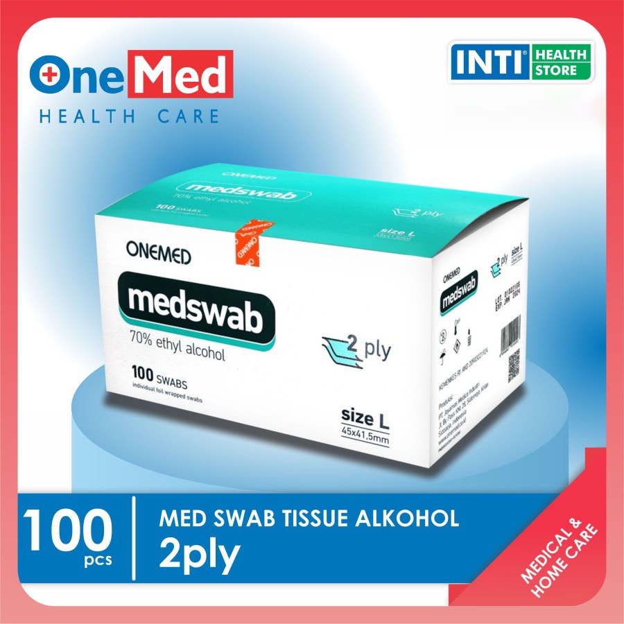 OneMed | MedSwab Tissue Alkohol 2ply | OneMed box 100pcs